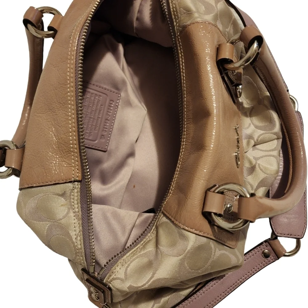 Coach handbag purse petite small designer bag Ashley signature - Picture 11 of 11